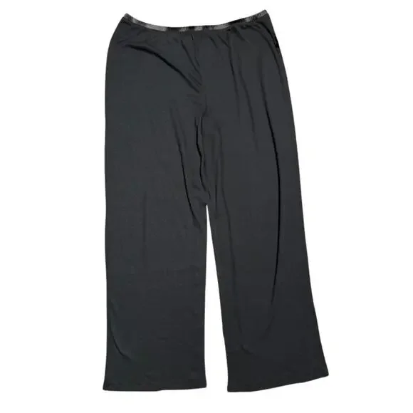 NWT SKIMS Sheer Cotton Lace Sleep Pants L Soot (Black) Lounge Pajama - Picture 5 of 6